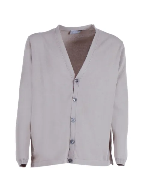 Settefili Cashmere side-slit V-neck cardigan Neutrals CARKINL