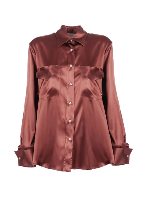 Mazzarelli Michela flap-pocket shirt Brown 2909