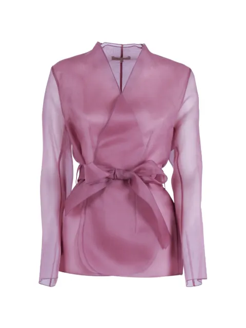 Antonelli sheer belted jacket Pink ELIAQ3693256