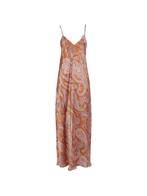 Antonelli paisley-pattern silk maxi dress Orange NINAQ6996296C