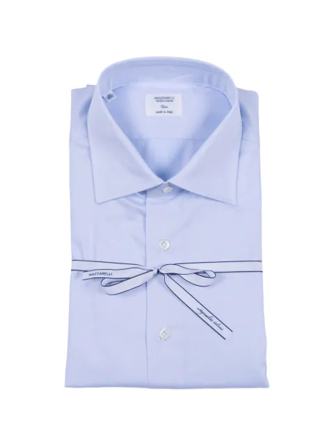 Mazzarelli blue slim-fit shirt Blue 4511