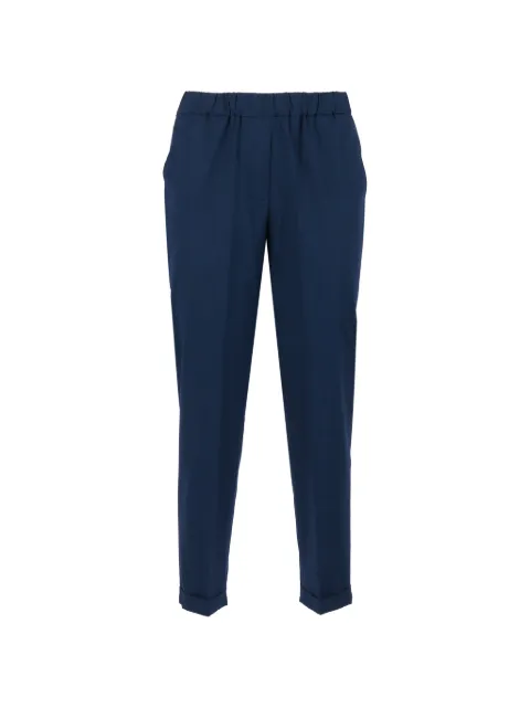 Antonelli elasticated-waistband turn-up trousers Blue ROSALBAB8557Q135B