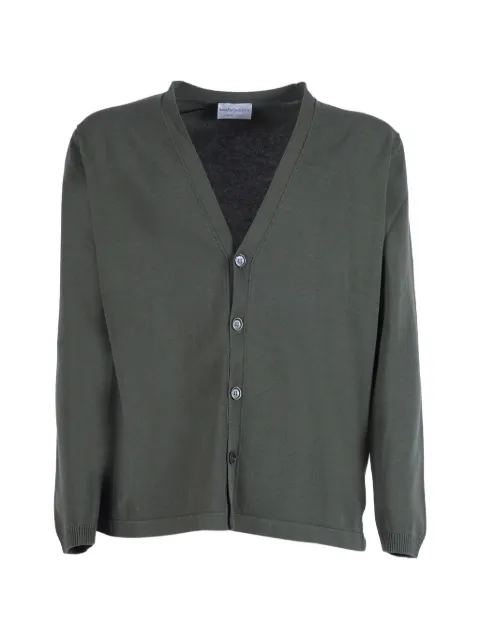 Settefili Cashmere side-slit V-neck cardigan Green CARKINL