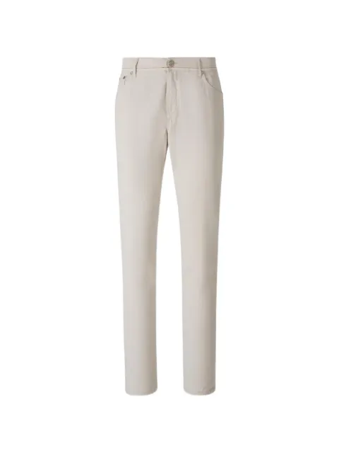 Richard J. Brown logo-patch jeans Neutrals MILANOZIPT244