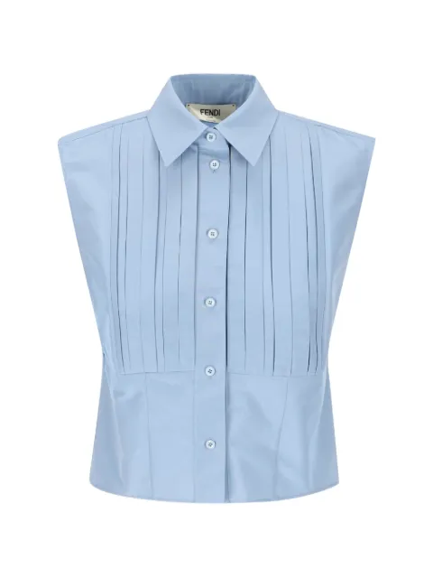 FENDI pleated shirt Blue FS8350A3MW