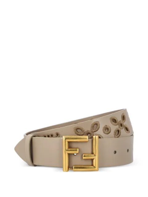 FENDI logo-buckle belt Neutrals 8C0649B00D