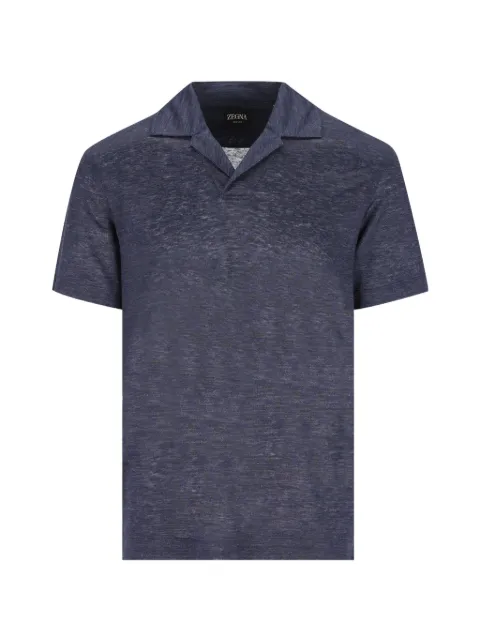 Zegna linen T-shirt Blue UH352A3H747422