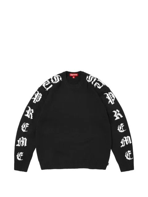 Supreme Old English logo-detail sweater Black SU27150