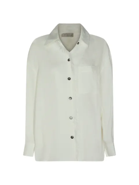 Antonelli fringed-trim button-fastening shirt White Q1905Q528001