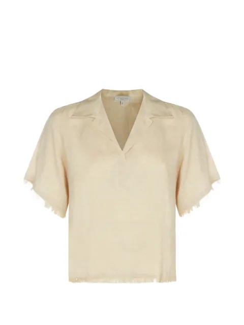 Antonelli fringed V-neck T-shirt Neutrals Q2714528122