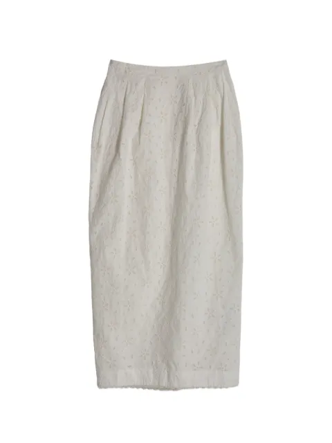 Posse Salma floral column mid skirt White PS1760