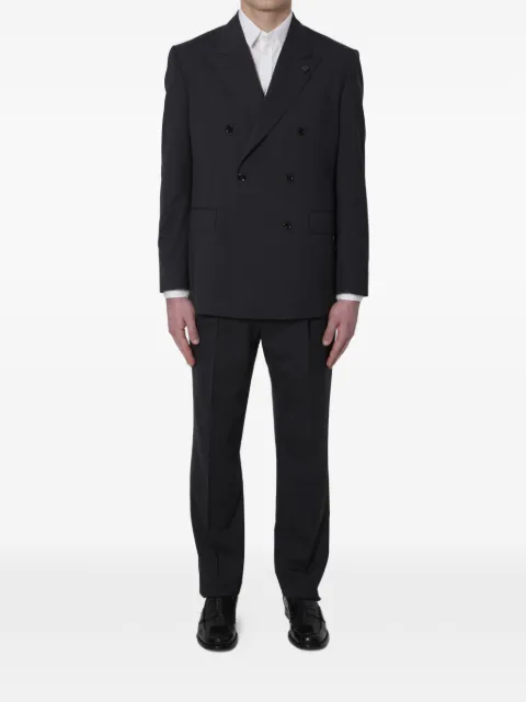 Lardini double-breasted peak-lapels suit Grey PA5931EPAIF65412
