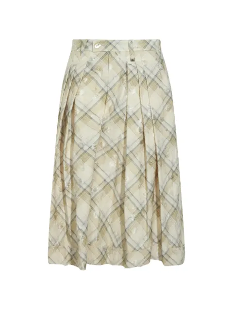 Vivienne Westwood plaid-check cropped trousers Neutrals 3F01000CW01EGB208