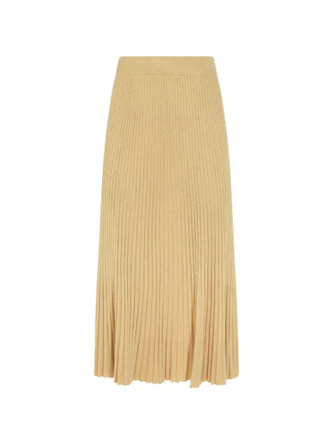 ZIMMERMANN Luna pleated skirt Gold 8721SS261