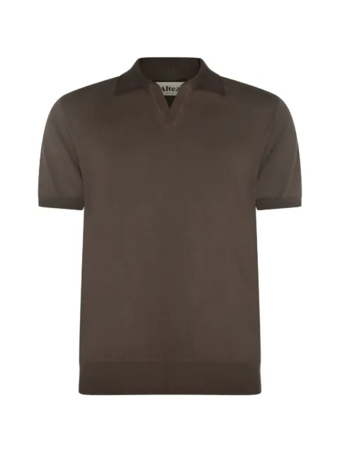 Altea short-sleeved cotton polo shirt Brown 265104238