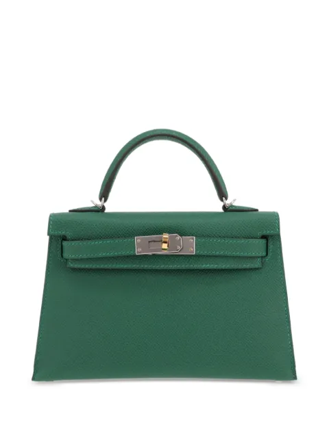 Hermès Pre-Owned 2025 20 Kelly leather tote bag Green 429398