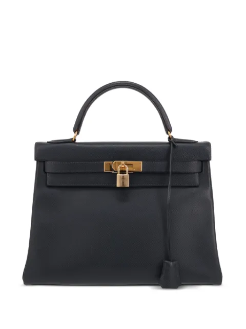 Hermès Pre-Owned 1997 Gilt leather handbag Blue 429123