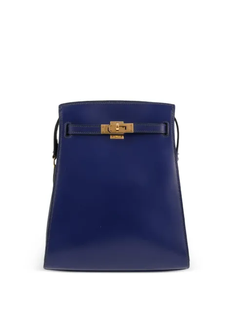 Hermès Pre-Owned 1989 adjustable strap leather shoulder bag Blue 429103