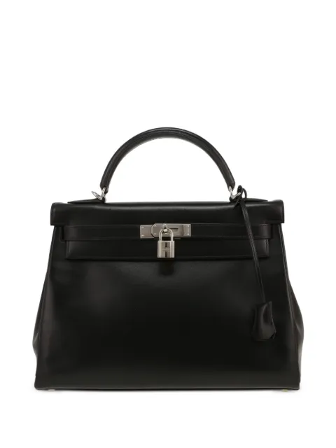 Hermès Pre-Owned 2003 Kelly leather handle handbag Black 428512