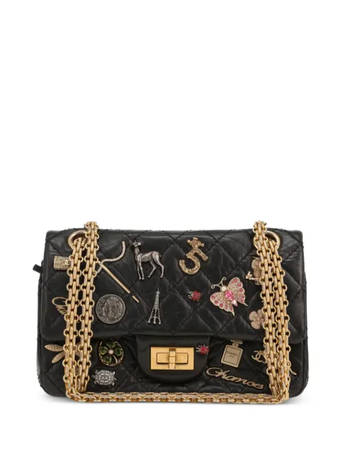 CHANEL Pre-Owned Lucky Charm Reissue 2.55 quilted leather shoulder bag Black 427946