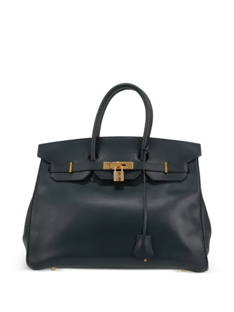 Hermès Pre-Owned 2000 Birkin 35 Courchevel leather handbag Blue 427438