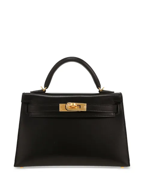 Hermès Pre-Owned 2024 20 Kelly two-way leather crossbody-bag Black 424391