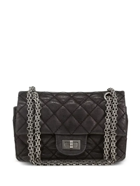 CHANEL Pre-Owned 2008 mini quilted leather crossbody-bag Black 417810