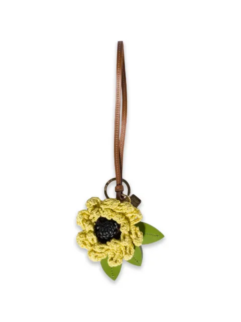 Miu Miu fabric and leather key ring trick Yellow 5TT3042CVF