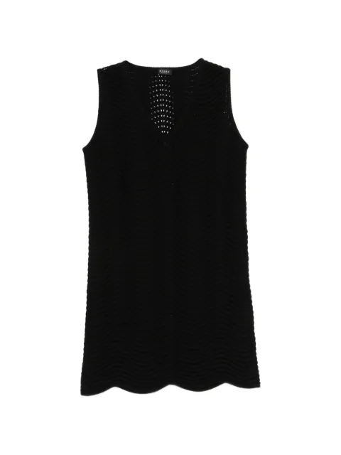 Neera V-neck textured mini dress Black 16763
