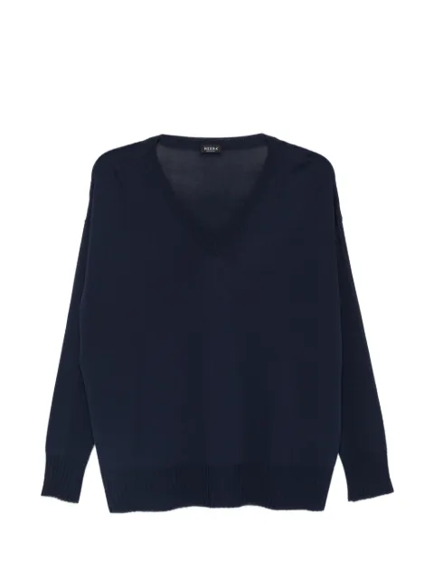 Neera V-neck long-sleeved top Blue 16422