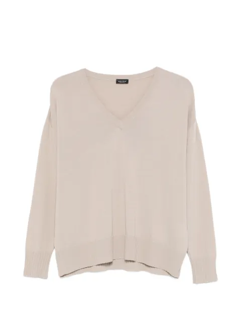 Neera V-neck long-sleeve top Neutrals 16422