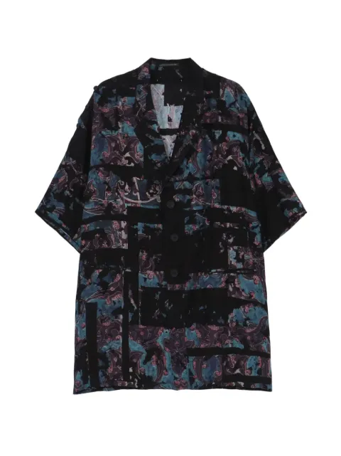 Yohji Yamamoto patterned silk jacket Black HKJ5842701
