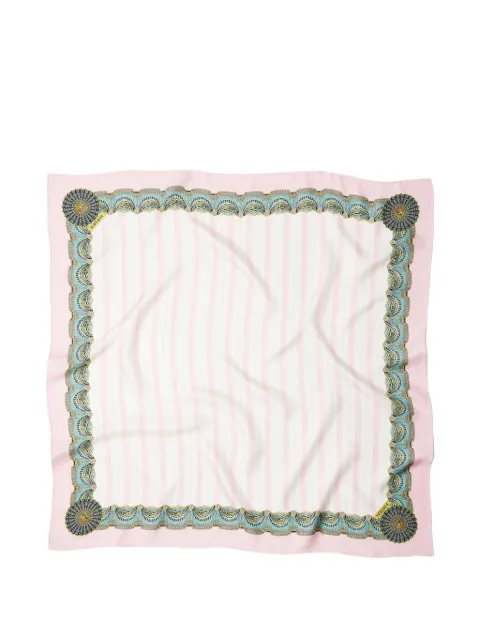Versace printed silk twill scarf 90 cm Pink 10016001A18817
