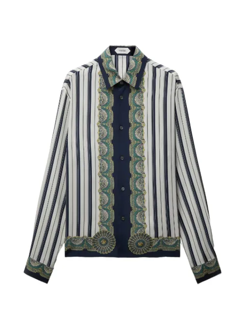 Versace printed silk crêpe de chine regular shirt Neutrals 10245201A18683