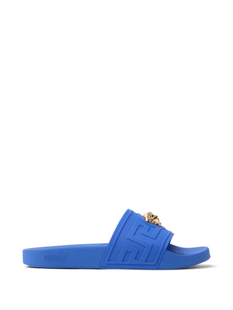 Versace La Medusa rubber sliders Blue 10205351A15481