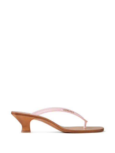 Versace Sophie rubber thong sandals 40 mm Pink 10258961A14450