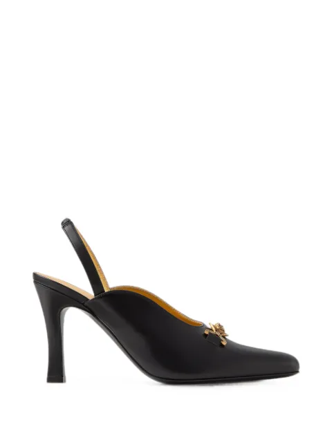 Versace Marisa leather slingbacks 90 mm Black 10255881A04035