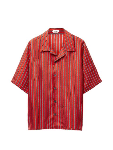 Versace Meandros-print silk shirt Red 10257031A18676