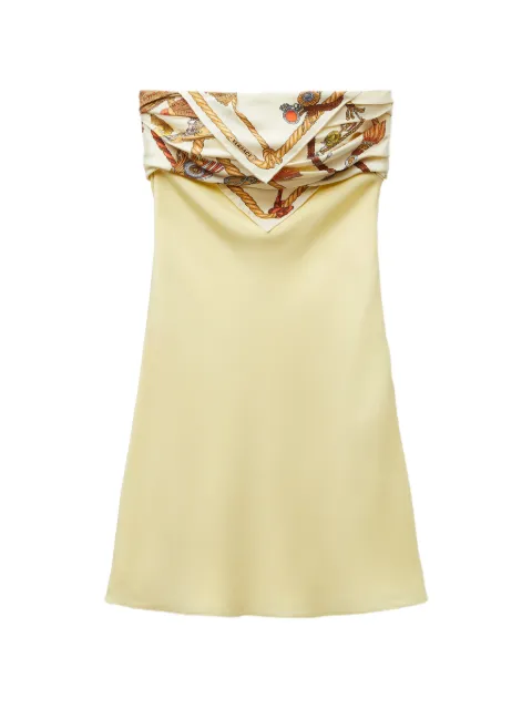 Versace silk crêpe marocaine strapless mini dress Green 10258671A18671