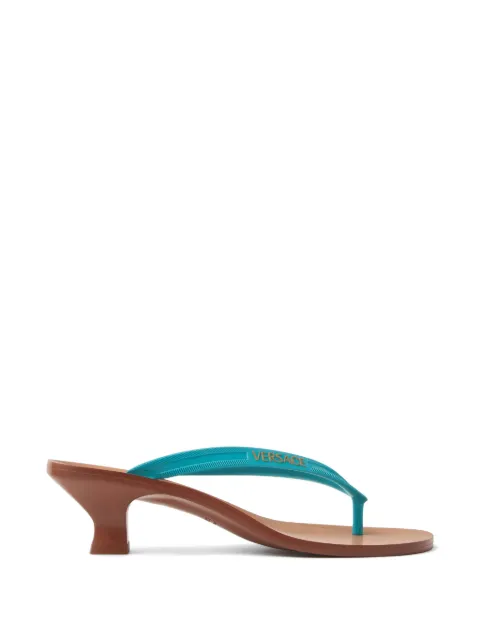 Versace Sophie thong-strap mules Blue 10258961A14450
