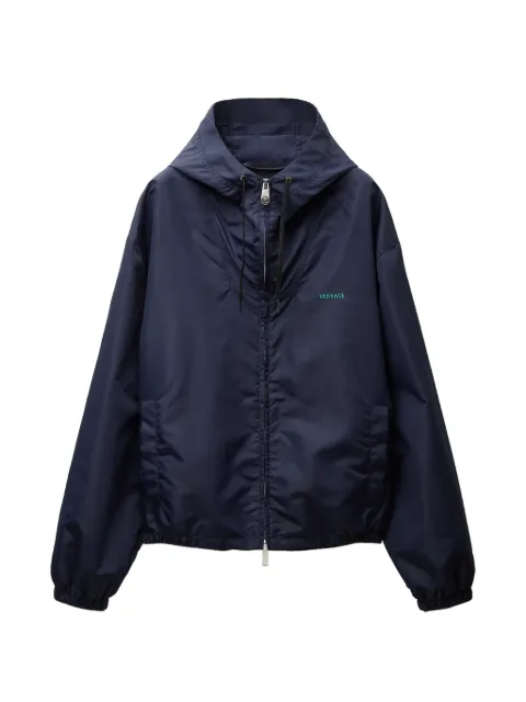 Versace embroidered nylon windbreaker Blue 10255091A18438