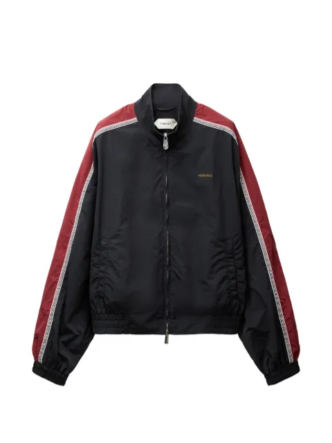 Versace logo-motif Greca-detail jacket Black 10254681A17589