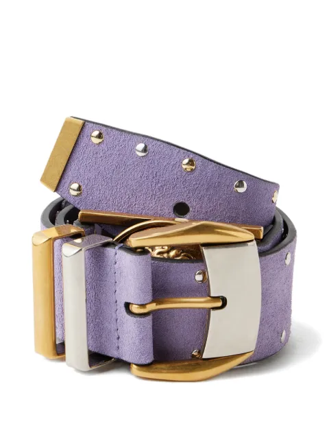 Versace studded crosta belt 4 cm Purple 10256531A18496
