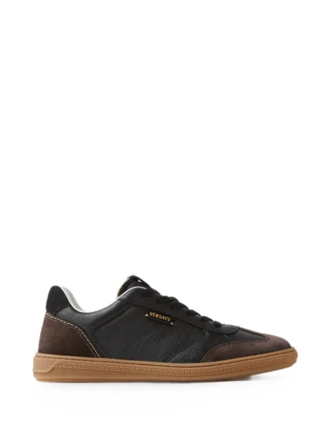 Versace Greca Court nappa & suede sneakers Black 10242051A17776