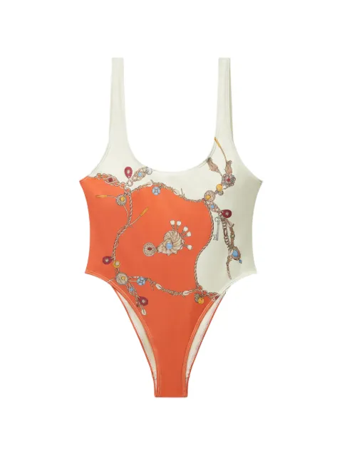 Versace printed one-piece swimsuit Orange 10261891A18765