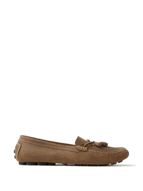 Versace Robin suede driver shoes Brown 10247311A17992