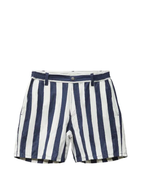 Versace striped cotton denim shorts Blue 10258281A18627