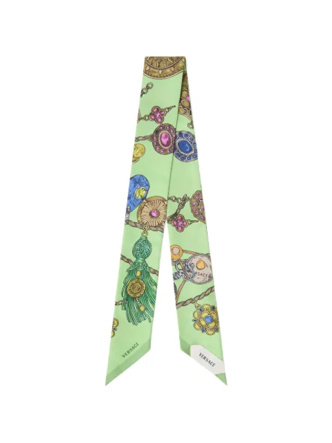 Versace jewellery-print silk scarf Green IBA00051A18820