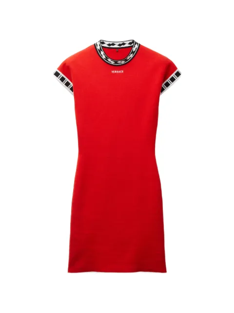 Versace cotton knit mini dress Red 10257671A18356