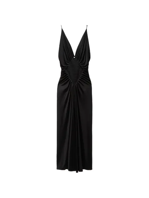 Versace ruched sleeveless gown Black 10246991A12497